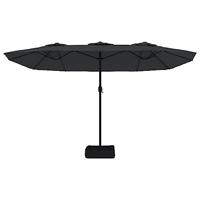 VidaXL Parasol dubbel dak 449x265 cm zwart - thumbnail
