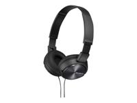 Sony MDR-ZX310AP On Ear koptelefoon Kabel Zwart Headset, Vouwbaar Mobiele telefoon - thumbnail