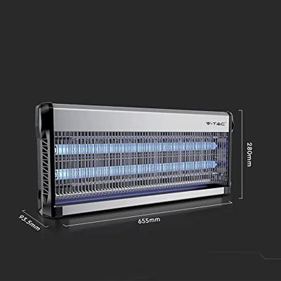 V-TAC VT-3240 11182 Insectenvernietiger UV-lamp 40 W (Ø x h) 655 mm x 93.5 mm Aluminium, Zwart 1 stuk(s)