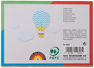 Fotokarton folia a6 40vel met basisdesigns assorti