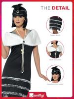 Jaren 20 Flapper Jurk Zwart - thumbnail