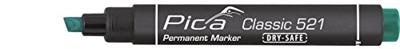 Pica Permanentmarker | groen | streepbreedte 2-6 mm | spitse punt | 10 stuks - 521/36 521/36