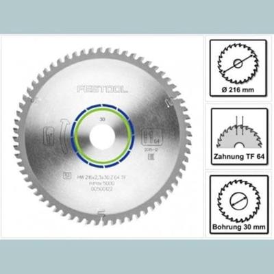 Festool Cirkelzaagblad voor Aluminium | Aluminium/Plastics | Ø 216mm Asgat 30mm 64T - 500122 - thumbnail