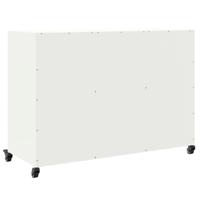 Dressoir 100,5x39x72 cm staal wit - thumbnail