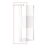 Zijwand Inloopdouche Athena met Hoekpaneel Middenband 45x200 cm 8 mm NANO Glas - thumbnail