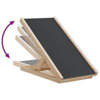 Hondenloopplank 70x35 cm massief vurenhout grijs - thumbnail