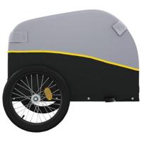 Fietstrailer 45 kg ijzer zwart en geel - thumbnail