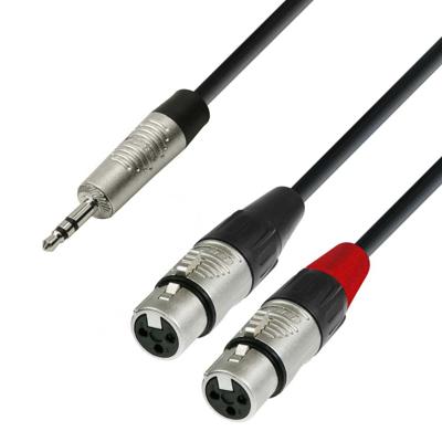 Adam Hall 4 Star YWFF 0180 Rean verloopkabel 2x XLR female naar 1x mini-jack 1,8m Adam Hall 4 Star YWFF 0180 Rean verloopkabel 2x XLR female naar 1x mini-jack 1,8m