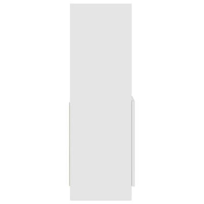 Hoge kast 92x33x100 cm bewerkt hout wit Hoge kast 92x33x100 cm bewerkt hout wit