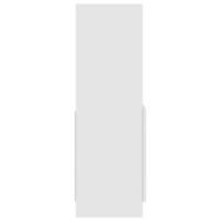 Hoge kast 92x33x100 cm bewerkt hout wit - thumbnail