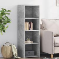 Hoge kast 40x41x124 cm bewerkt hout betongrijs - thumbnail