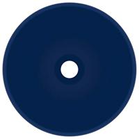 Wastafel rond 32,5x14 cm keramiek mat donkerblauw - thumbnail