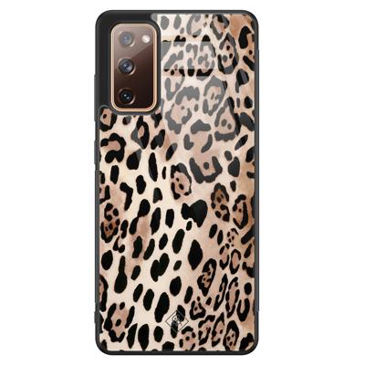 Samsung Galaxy S20 FE glazen hardcase - Golden wildcat Samsung Galaxy S20 FE glazen hardcase - Golden wildcat