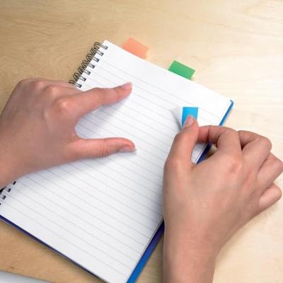 Post-it index standaard, ft 24,4 x 43,2 mm, houder met 50 tabs, blauw