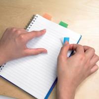 Post-it index standaard, ft 24,4 x 43,2 mm, houder met 50 tabs, blauw - thumbnail