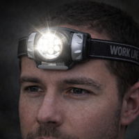 GS Hoofdlamp 7 LED Met 3 Lichtstanden en Verstelbare Hoofdband - thumbnail