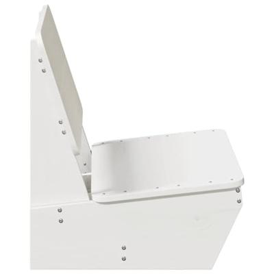 Tuinstoelen 2 st 60x64x70,5 cm massief grenenhout wit