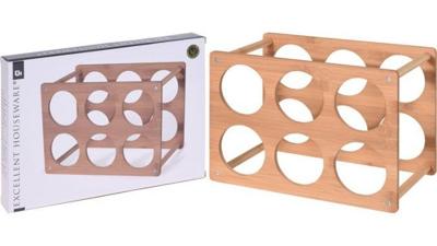 Excellent Houseware Bamboe Wijnrek voor 6 Flessen