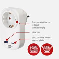 Brennenstuhl 1508210010 Geaard stopcontact (type F) Wit - thumbnail