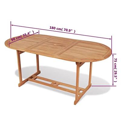Tuintafel 180x90x75 cm massief teakhout