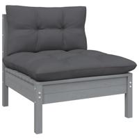 5-delige Loungeset met antracietkleurige kussens grenenhout - thumbnail