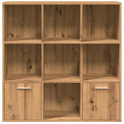 Boekenkast 98x29x97,5 cm bewerkt hout artisanaal eikenkleur