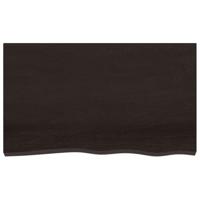 Badkamer wandschap staal en massief eikenhout - thumbnail