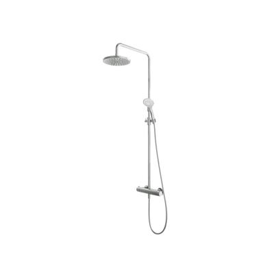 Hotbath Buddy - Stortdoucheset - 200 mm Hoofddouche - 360 mm Hartafstand - Glijstang - Rond Model Handdouche - Chroom - Hoogglans - Opbouw - 1/2 Inch Aansluiting