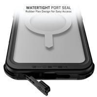 Ghostek Nautical Waterproof MagSafe Case + Belt Swivel Holster Apple iPhone 16 Plus Clear - thumbnail