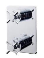 Wiesbaden Cross afbouwdeel therm. 2 weg chroom - thumbnail