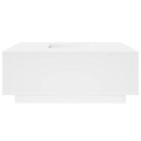 Salontafel 100x100x40 cm bewerkt hout wit - thumbnail