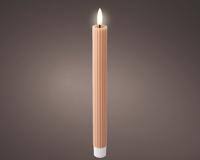 LED dinerkaars wax ribbel Licht Roze 2st - thumbnail