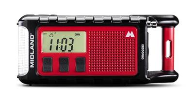 Midland ER 300 Pro Noodradio AM, VHF (FM) Bluetooth, Noodradio, FM, Middengolf, USB Handslinger, Zonnepaneel, Powerbankfunctie, Zaklamp, Stofvast, Oplaadbaar,