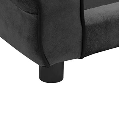 Hondenbank 72x45x30 cm pluche donkergrijs - thumbnail