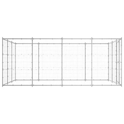 Hondenkennel 14,52 m² gegalvaniseerd staal