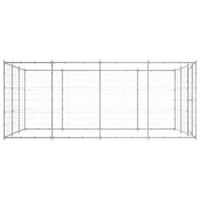 Hondenkennel 14,52 m² gegalvaniseerd staal - thumbnail