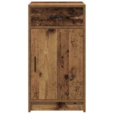 Dressoir met lade Oud hout 40 x 40,5 x 75 cm Bewerkt hout