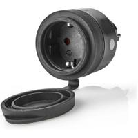 SmartLife Smart Stekker | Wi-Fi | IP44 | 3680 W | Randaarde stekker / Type F (CEE 7/7) | -5 - 40 °C | Android / IOS | Zwart - thumbnail