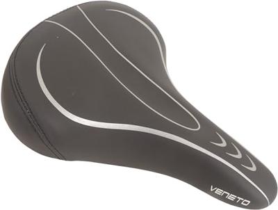 Edge Fietszadel veneto incl. oppakbeugel en achterlicht - zwart Edge Fietszadel veneto incl. oppakbeugel en achterlicht - zwart