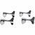 Fazley 10550 4-in-line stemmechanieken voor basgitaar chrome - thumbnail