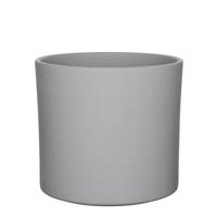 Mica Decorations bloempot Era rond 28x26cm grijs mat - thumbnail