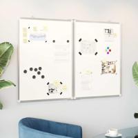 VidaXL Whiteboard magnetisch inklapbaar 100x80x1,7 cm aluminium - thumbnail