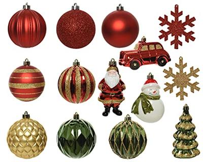Kerstballen mixdoos 25 st Rood/Groen/Goud Kerst Decoris - Decoris Kerstballen mixdoos 25 st Rood/Groen/Goud Kerst Decoris - Decoris