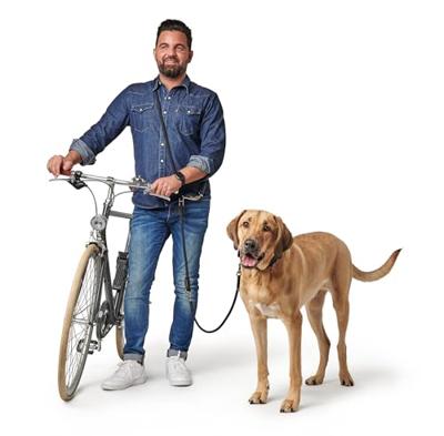 HUNTER Fiets- & Jogginglijn met Anti-trek-systeem, zwart