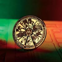 Dungeons & Dragons Pin Badge Alignment Spinner Coloured Limited Edition - thumbnail