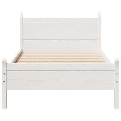 Bedframe zonder matras massief grenenhout wit 90x190 cm Bedframe zonder matras massief grenenhout wit 90x190 cm