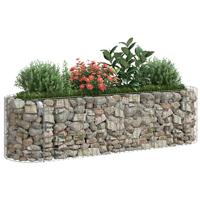 VidaXL Gabion plantenbak verhoogd 190x50x50 cm gegalvaniseerd ijzer - thumbnail