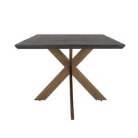 Richmond Eettafel 'Blackbone' Eiken en Brass, 260 x 100cm - thumbnail
