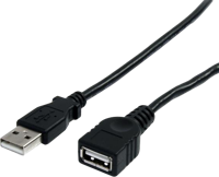 USB-kabel Startech USBEXTAA6BK USB A Zwart - thumbnail