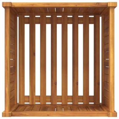VidaXL Plantenbak met voering 50x50x50 cm massief acaciahout